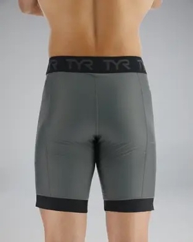 Чоловічі компресійні шорти TYR Men's Compression Shorts– Solid, Dark Shadow L (MCSLSO3A-927-L)