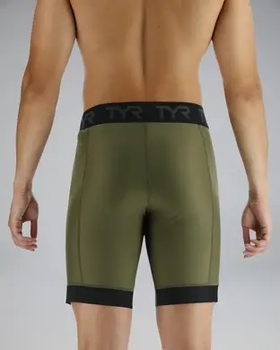 Чоловічі компресійні шорти TYR Men's Compression Shorts– Solid, Olive Night XL (MCSLSO3A-932-XL)