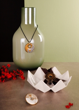 GOE-23120261 Flower of Life White - Necklace Lotus Yin Yang Goebel