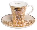 GOE-67011621 Expectation – Espresso Cup with Saucer 8 cm 0.10 l Artis Orbis Gustav Klimt Goebel