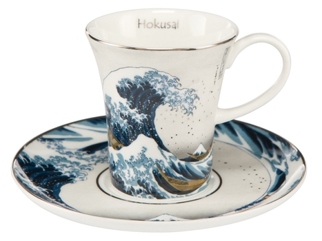 GOE-67011721 Great Wave – Espresso Cup with Saucer 8 cm 0.10 l Artis Orbis Hokusai