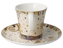 GOE-67014021 Fulfillment - Coffee Cup with Saucer 8.5 cm Artis Orbis Gustav Klimt Goebel