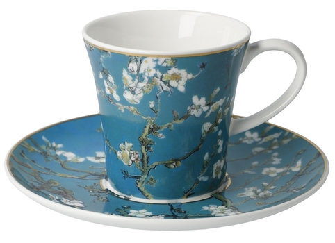 GOE-67014031 Almond Tree Blue - Coffee Cup with Saucer 8.5 cm Artis Orbis Vincent Van Gogh Goebel