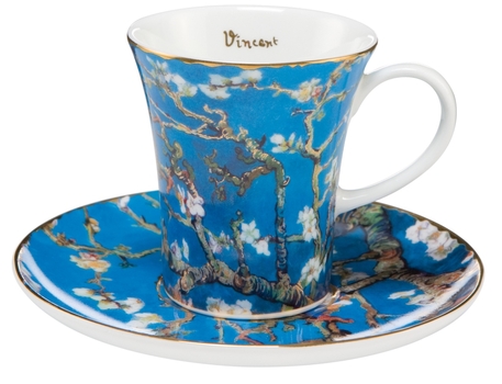 GOE-67021201 Almond Tree – Espresso Cup with Saucer 8 cm 0.10 l Artis Orbis Vincent van Gogh Goebel