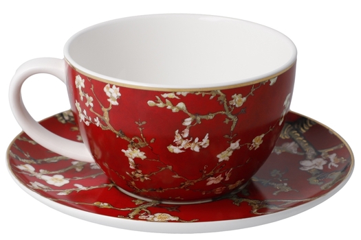 GOE-67061901 Tea-/cappuccino cup Vincent van Gogh - Almond tree red - Artis Orbis Goebel