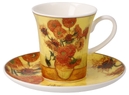 GOE-67062321 Espresso Cup with Saucer Vincent van Gogh Sunflowers - Artis Orbis Goebel