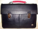 M11.B02 Bag leather whit 2 zip   Портфель Marlen