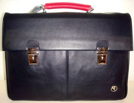 M11.B02 Bag leather whit 2 zip   Портфель Marlen