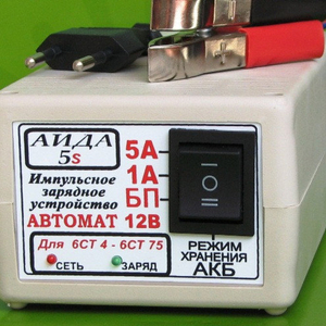 Зарядное устройство АИДА  «АИДА-5s» 12В АКБ 4-75А*час. 