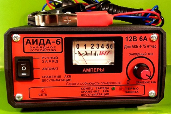 Зарядное устройство АИДА «АИДА-6» 12В АКБ 4-75А*час. 
